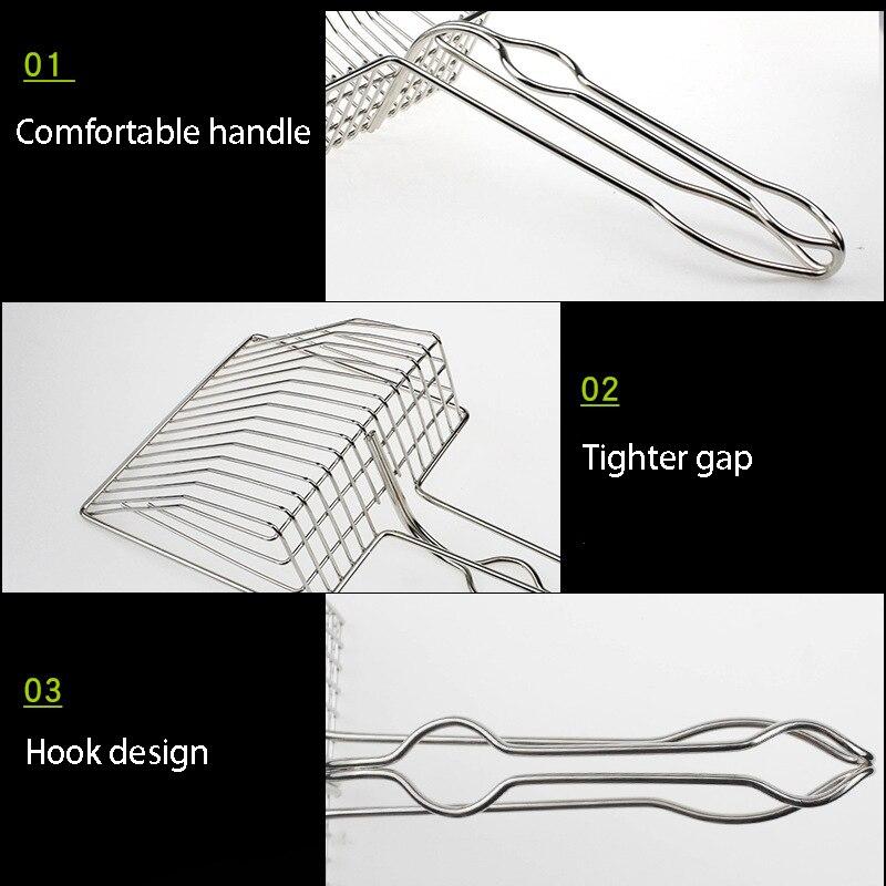 Stainless Steel Cat Litter Scoop Metal Pooper Scoopers Pets Litter Sand Shovel Pet Shit Artifact Dogs Shovel Pet Cleanning Tool