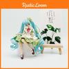Pvc Miku Hatsune Model Ornament With Four Leaf Clover Style For Fans Gift