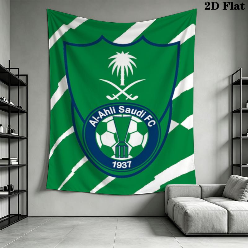 Al Ahli Wall Tapestry Aesthetic Wall Hanging Printed Fabric Blanket Decorative Tapestries for Bedroom Living Room Home Decor