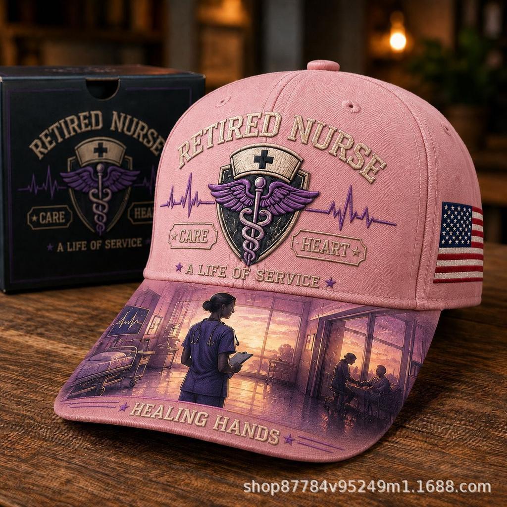 Popular D printed baseball cap retro personalized fashion baseball cap