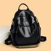 Fashionable and Casual Soft Leather Bag Light Lady Travel Backpack College Student Schoolbag Backpack