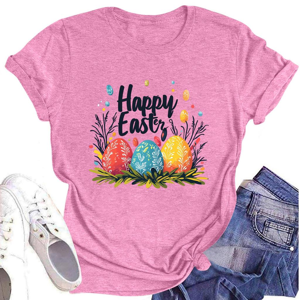 Женский топ с круглым вырезом, повседневный принт, футболка с короткими рукавами