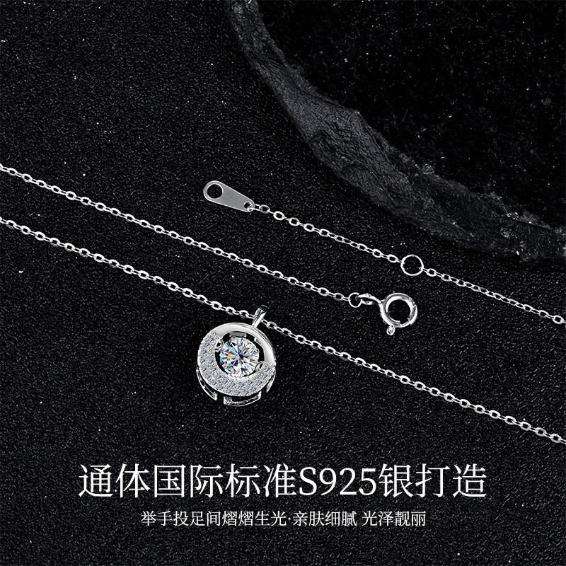 Dainty Moissanite Necklace Women Clavicle Chain Luxury Gift Her