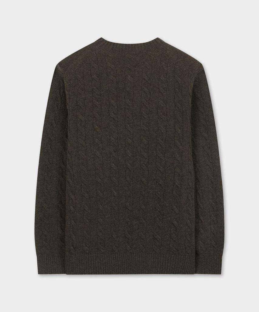 Шерстяной свитер с косами BROOKS BROTHERS (коричневый) (Bbwrmbf401)