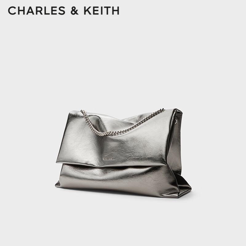 CHARLES&KEITH Большая мягкая сумка-кроссбоди на цепочке