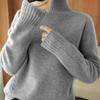 Осень и зима Новый полувысокий воротник трикотажный базовый свитер женские топы модный толстый длинный рукав облегающий пуловер женские свитера элегантный джемпер 25279