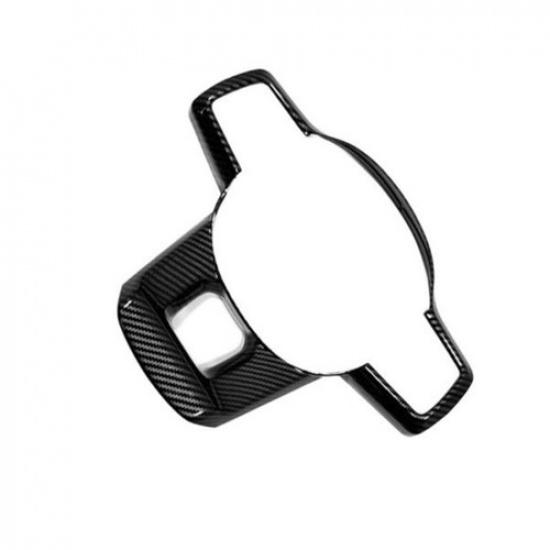 Carbon Fiber Car Steering Wheel Decor Cover Trim For KIA Sorento 2021-2024