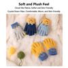 Soft Stretch Kids Full Finger Gloves Winter Warm Knit Mittens for Boys Girls  Outdoor