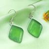 Зеленый топаз драгоценный камень стерлингового серебра 925 пробы крючок женские серьги ювелирные изделия WHE-E43