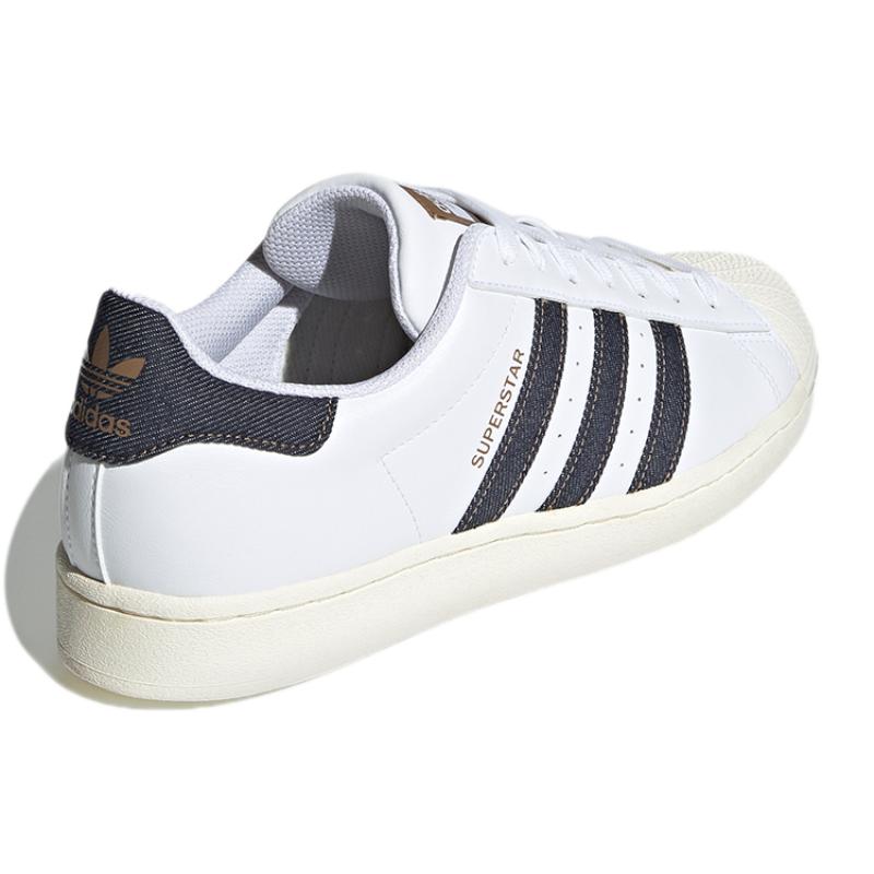 adidas Оригинальные кроссовки унисекс Superstar Белые/Синие кроссовки GX5187