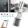 Smart Cylinder Lock With Tuya APP Keyless Electronic Fingerprint Door Lock BT Wifi Digital Password