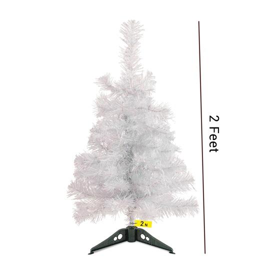 Christmas Tree 2 Feet with 54 Decoration Hanging Ornaments Props Tabletop Miniature Xmas Artificial Pine Tree Party Decor Items for Home