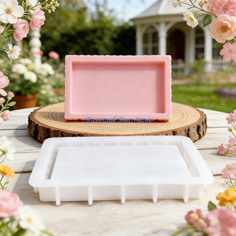 HX6F Handmade Resin Craft Silicone Mold with Dog Paw/Butterfly Design for Plate