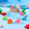 10Pcs Multicolors Mini Marine Animal Miniatures Resin Ornaments Fairy Garden Decoration Micro Landscape
