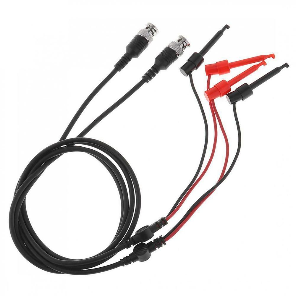 2x BNC Test S Set Male Plug Q9 To Hook Clip Test Probe for Oscilloscope