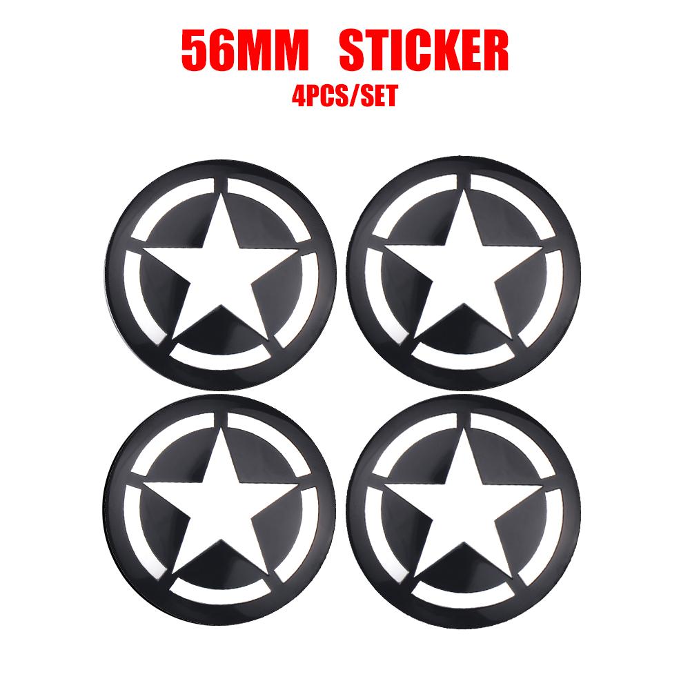 4pcs 56/60mm Wheel Hub Caps Sticker Car Emblem Badge Decoration For Jeep jk Compass Renegade Cherokee Gladiator Patriot Liberty