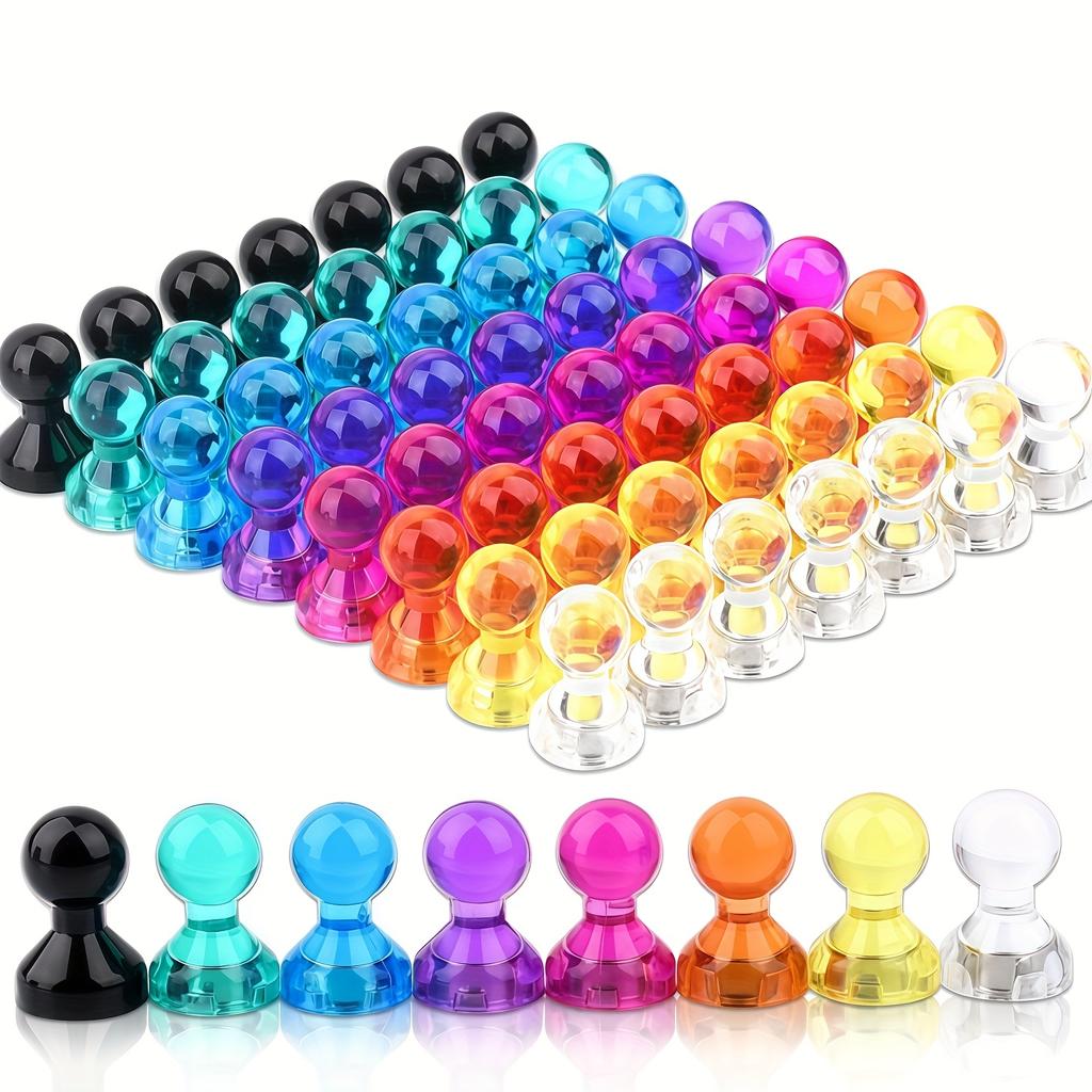 50 шт. Красочные Практичные Круглые Магниты, Подходят для Фотографий на Холодильник, Заметок, Магнитов для Белой Доски, Офисных Магнитов, Магнитов для Карты