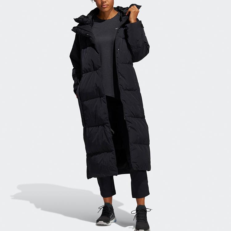 adidas Женский пуховик с капюшоном, женская верхняя одежда, черный FT2541