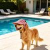 Pet Baseball Cap for Small Puppy Animals, Open-Ear Baseball Cap with Rear Stretch Panel and Sun Shade Front for Outdoors
