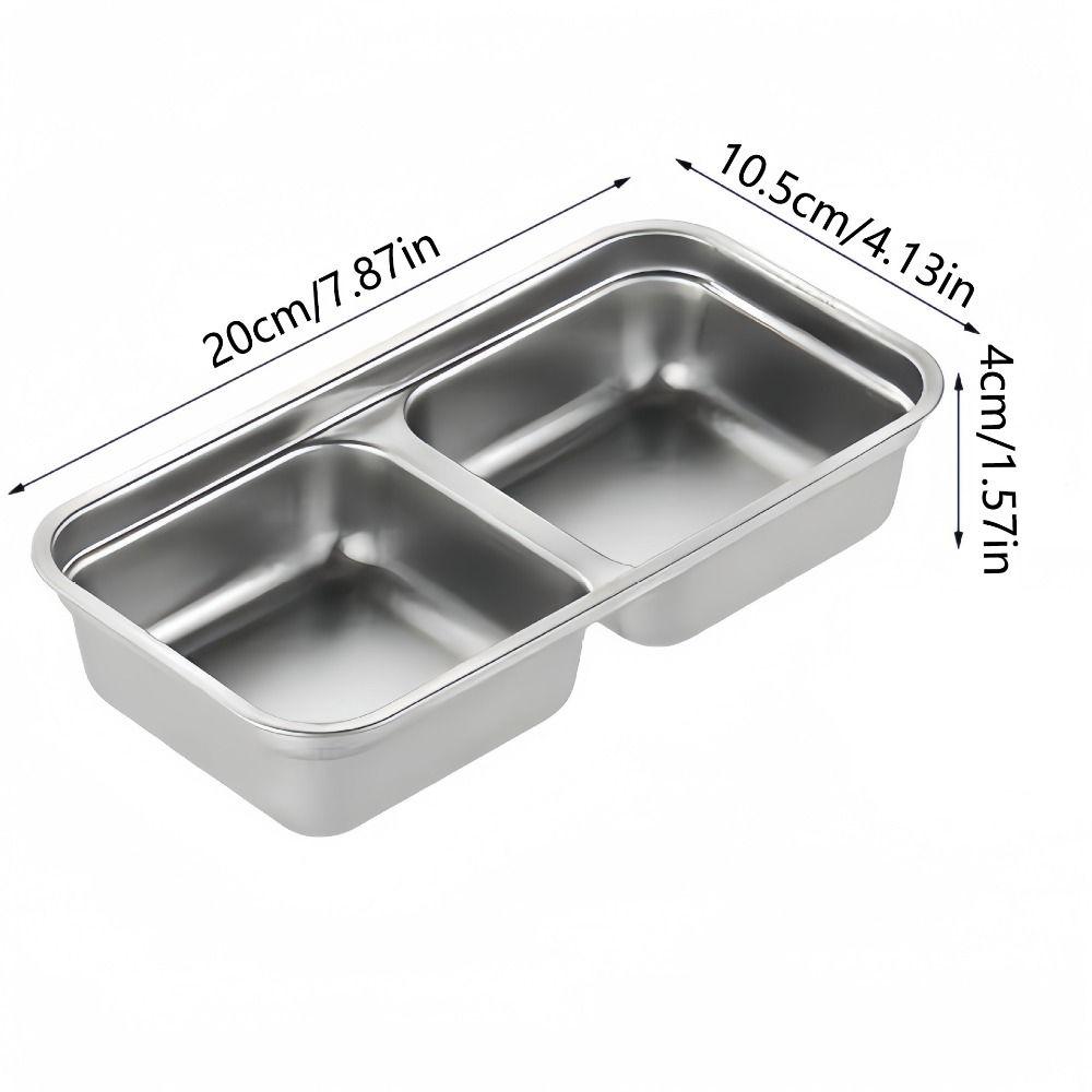 Многоразовый отдельный поднос для приправ, одно- или двухсекционный контейнер для приправ с крышками для пикника