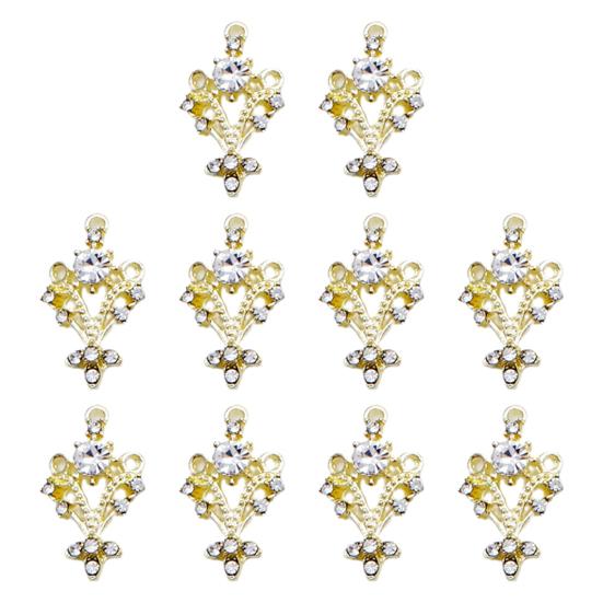 10 шт. декоративные долговечные великолепные ретро роскошные искусственные кристаллы стиль нейл-арта подвески аксессуары для ногтей