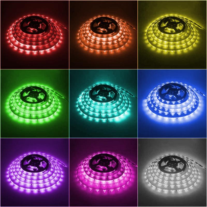 1M-30M USB светодиодная лента SMD 5050 RGB светодиодная гибкая лента с Bluetooth-приложением управления Подсветка телевизора для украшения интерьера атмосфера световая лента