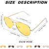 X Intellilens Polarized Riding Glasses | Дневные и ночные очки, антибликовые HD-аксессуары для активного отдыха | Унисекс | Желтые царапины | Авиаторы | Средние