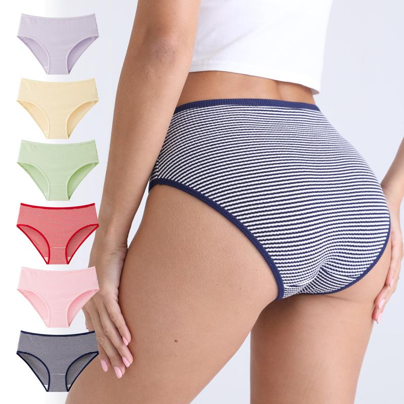 Women's Underwear Plus Size Briefs Breathable Mid-rise Panties for Women