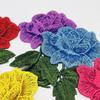 1 Pcs Red Yellow Purple Roses Pair Flowers Simple and Beautiful Floral Retro Iron-on Patches Decoration