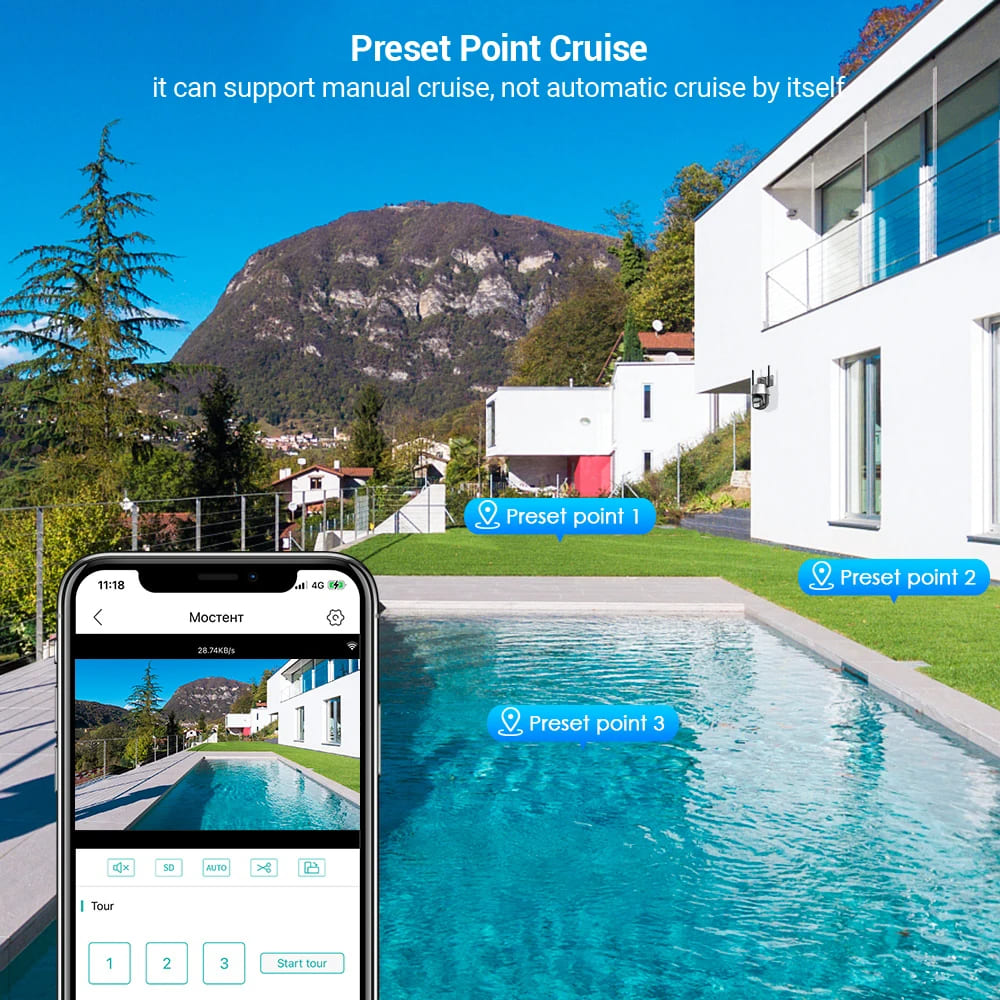 4K 8MP Панорамная Wi-Fi камера с двумя объективами, широкий угол обзора 180°, AI, обнаружение человека, 4MP ICSEE, IP-камера наблюдения, уличная водонепроницаемая