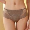 1 Pc Low Waist Sexy Lace Triangle Briefs Silky Smooth and High Elasticity Silk Home Underwear Briefs