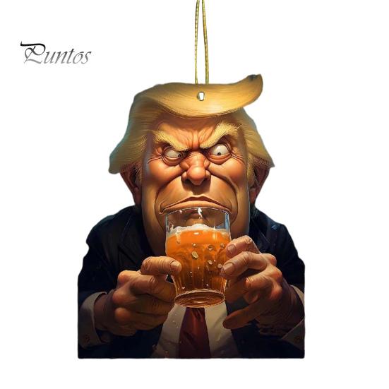 1/9 шт. Рождественский орнамент Трампа, акриловое украшение для рождественской елки, забавные аксессуары для автомобиля Трампа для сторонников Трампа, декор для офиса и дома