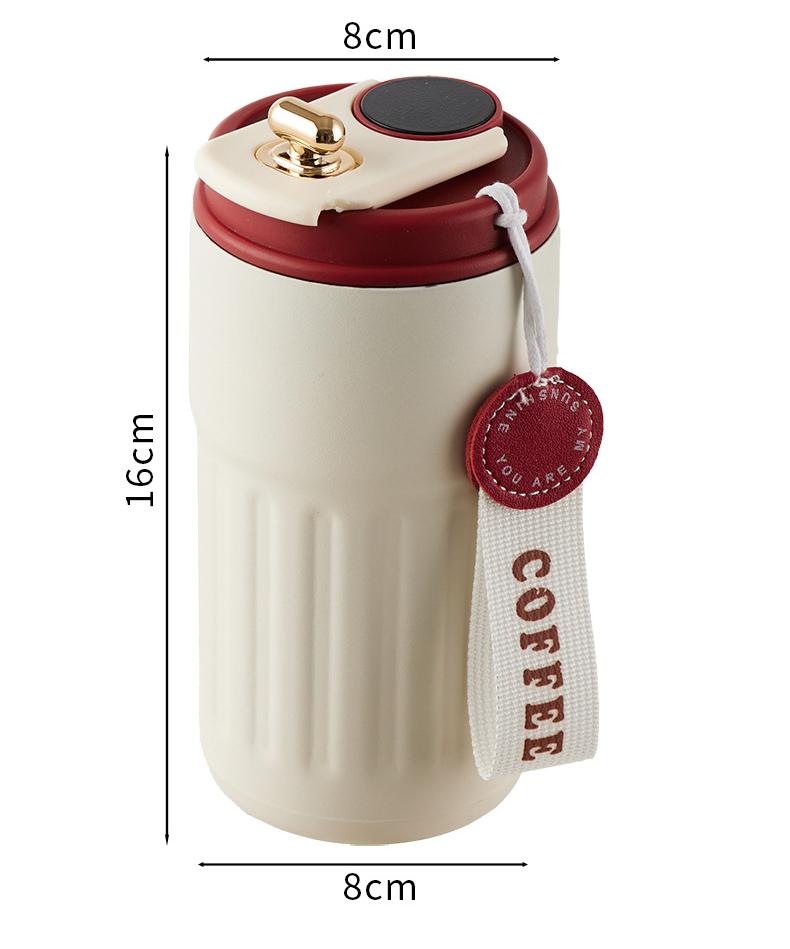 450 мл термос с умным дисплеем, вакуумная чашка из нержавеющей стали 316, офисная кофейная чашка, деловая портативная термокружка