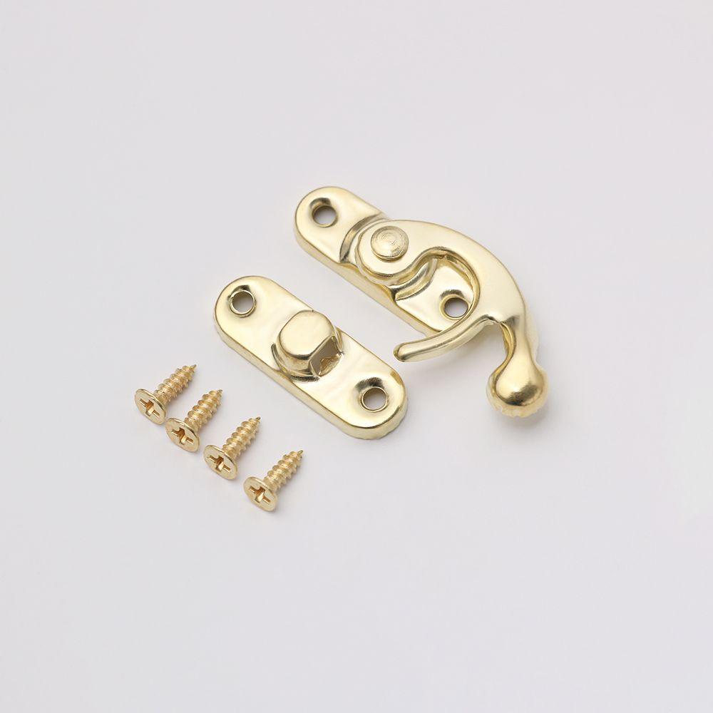 10Pcs Hasps With Screws Mini Clasps Lock Padlock Decorative Metal Latch For Wooden Box Leather Bag Jewelry Boxes Furniture