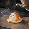 Подставка для благовоний в виде рыбы-фугу Смоляная фигурка рыбы-фугу Чайный питомец Ароматическая горелка Дом Офис Чайная комната