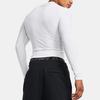 Under Armour Мужская облегающая рубашка для тренировок с круглым вырезом и длинным рукавом HeatGear® OG Logo Print, белая 1387696-100