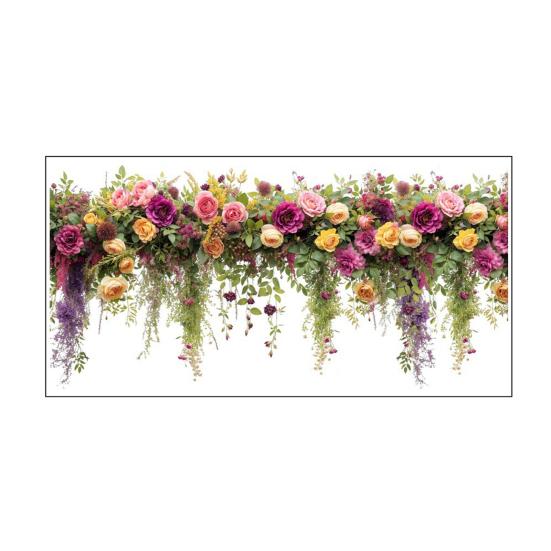 Colorful Floral Window Sticker Removable Flower Window Clings Waterproof Static Window Decal for Home Office Bedroom Bathroom Decor