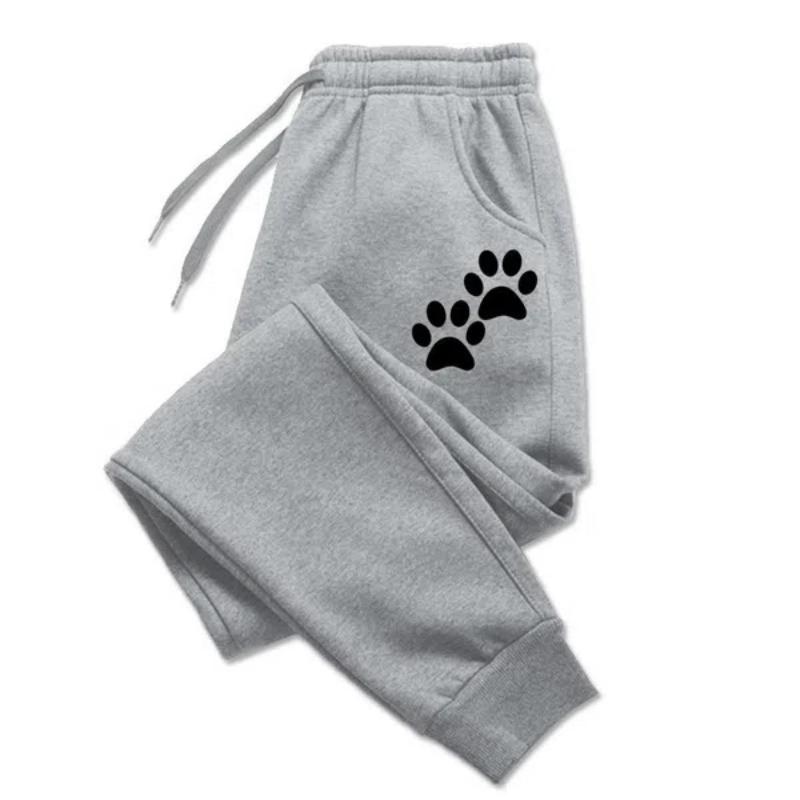 Спортивные брюки с милым принтом кошачьей лапки, женские спортивные брюки из хлопка, длинные брюки, повседневные спортивные брюки для фитнеса, весна, осень, зима, женские спортивные брюки