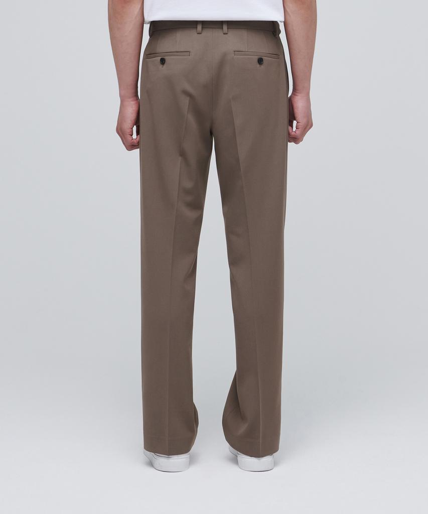 MUSINSA STANDARD Semi-Wide Slit Hidden Banding Slacks [Light Brown]