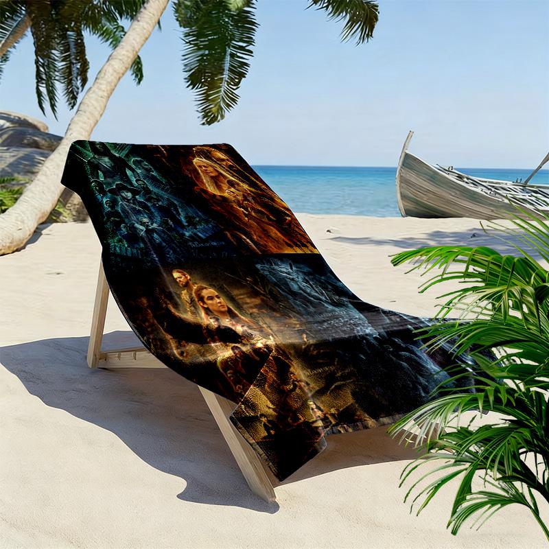 Fantasy Realms: Epic Journeys Unfold beach towel Outdoor camping Portable for travel quick-drying swim towel Outdoor pool towel Absorbent bath towel