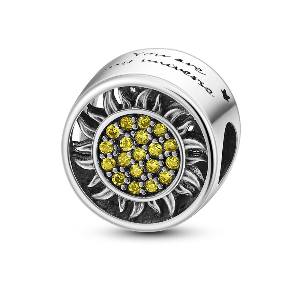 Copper Charm Bead Flower Heart Aircraft Fit Original Bracelet Pendnat Diy For Woman Jewelry