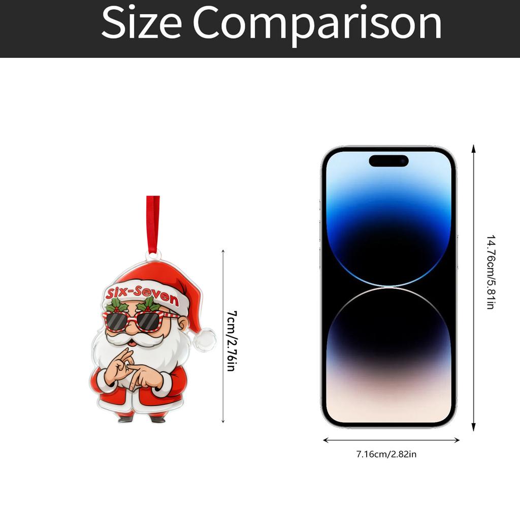 2D Acrylic Christmas Ornaments, Suitable For Keychains, Car Rearview Mirror Accessories, Backpacks