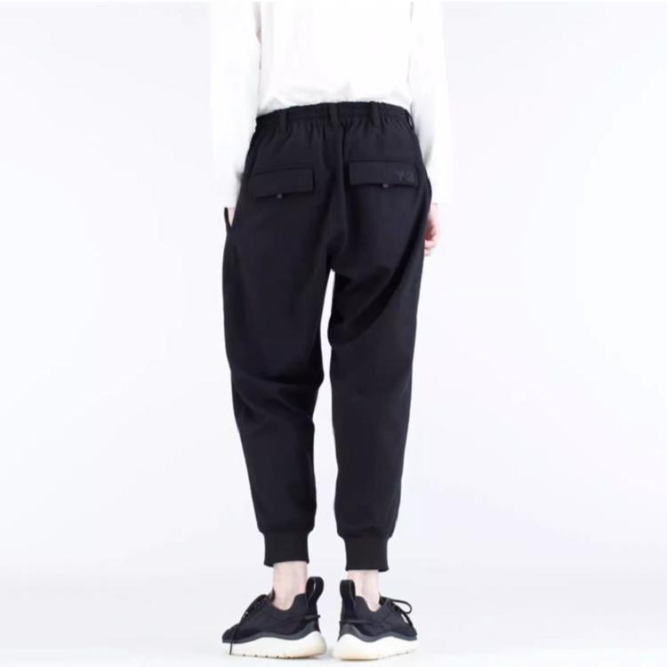 Y-3 FW22 Однотонные повседневные брюки с карманами и манжетами, мужские брюки черного цвета HM9340