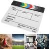 Acrylic Director Scene Clapperboard TV Movie Action Board Film Cut Prop with Pen (Color White)