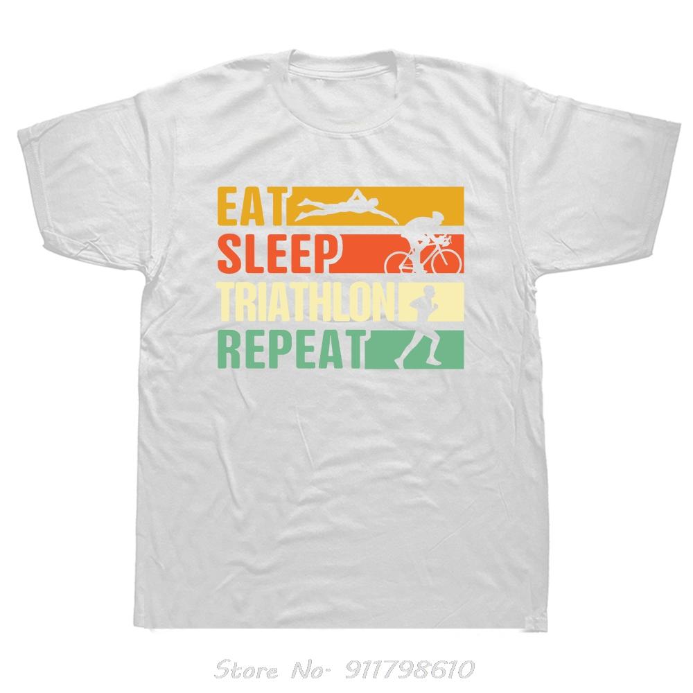 Мужская одежда Новинка Триатлон Пловец Велосипед Бег Футболка оверсайз Уличная одежда Фитнес Футболка Летний стиль Хлопковая футболка