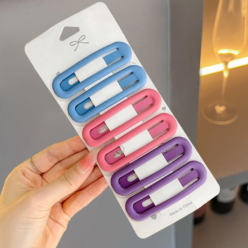 6pc Fashion Practical Versatile Morandi Color BB Hairpin Hair Side Clips for Girls Women Kids Childs Ladies Hair Accessories