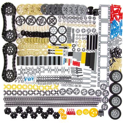 Набор из 844 деталей Technic: шестерни и оси для строительных блоков LEGO, колеса, соединительные штифты, соединительные элементы, колеса для грузовиков-цистерн, амортизаторы