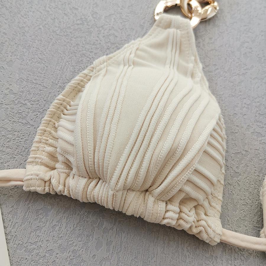 Женский раздельный купальник-бикини из трех частей на цепочках, европейский и американский, 2025