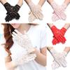 Fashion Goth Party Short Bride Lace Gloves Hollow-Out Mittens UV Protection Gloves Sunscreen Gloves