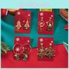 Christmas Bell Earrings With Glittering Alloy For Women And Men Holiday Party Jewelry